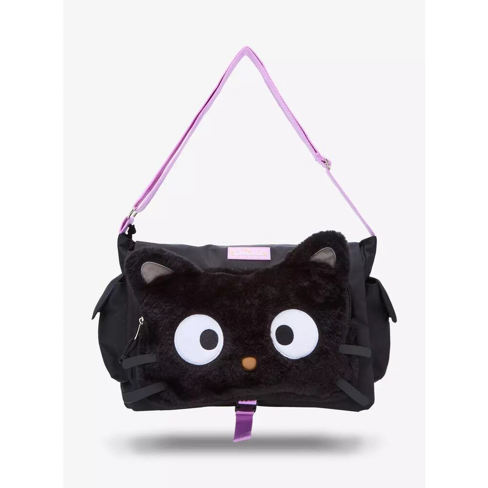 Sanrio Chococat Figural Fuzzy Plush Messenger Bag